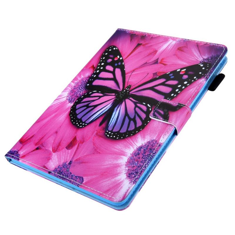 Capa Folio Para iPad Mini 6 (2021) Borboleta Floral