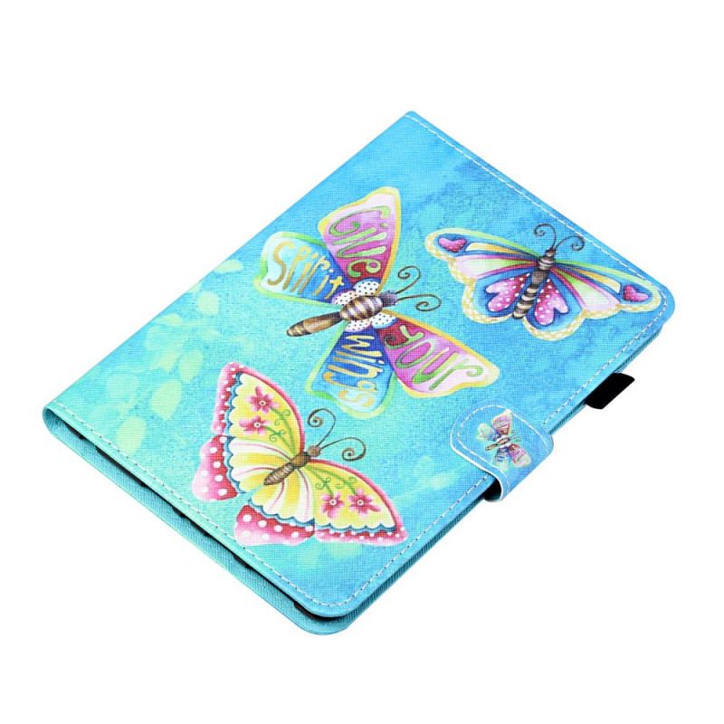 Capa Folio Para iPad Mini 6 (2021) Borboletas Multicoloridas