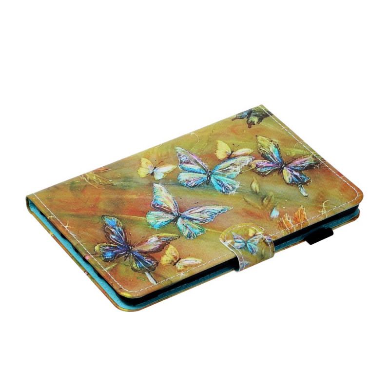 Capa Folio Para iPad Mini 6 (2021) Borboletas Pintadas