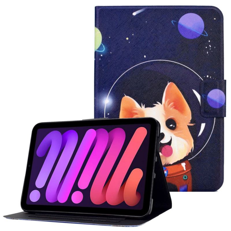 Capa Folio Para iPad Mini 6 (2021) Cao Espacial