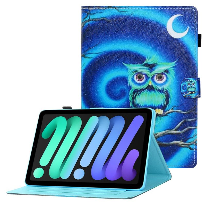 Capa Folio Para iPad Mini 6 (2021) Coruja Da Noite