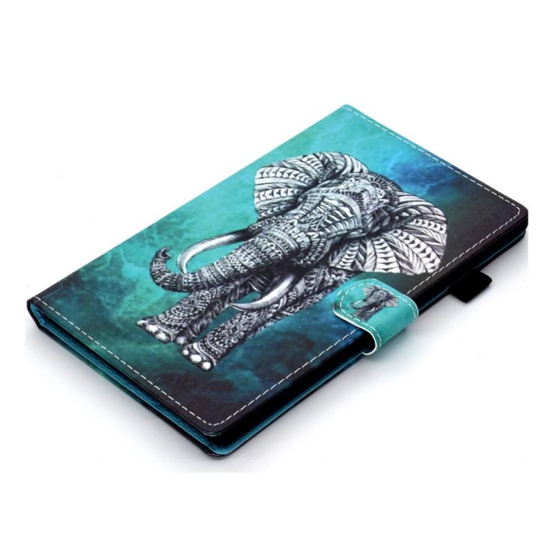 Capa Folio Para iPad Mini 6 (2021) Elefante Tribal