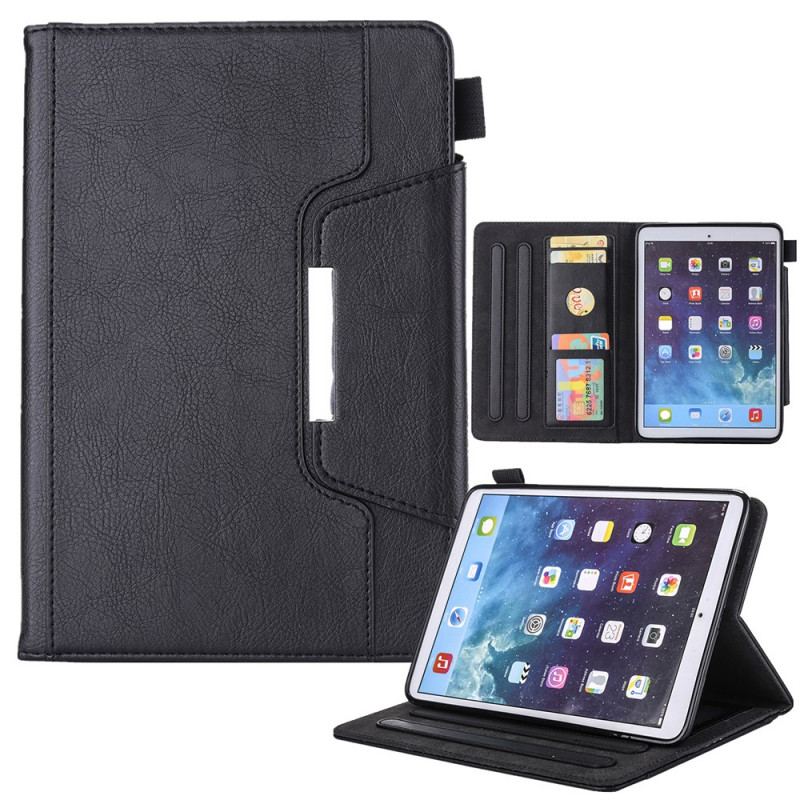 Capa Folio Para iPad Mini 6 (2021) Fecho De Prata De Couro Falso