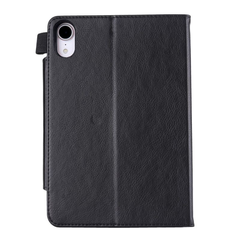 Capa Folio Para iPad Mini 6 (2021) Fecho De Prata De Couro Falso