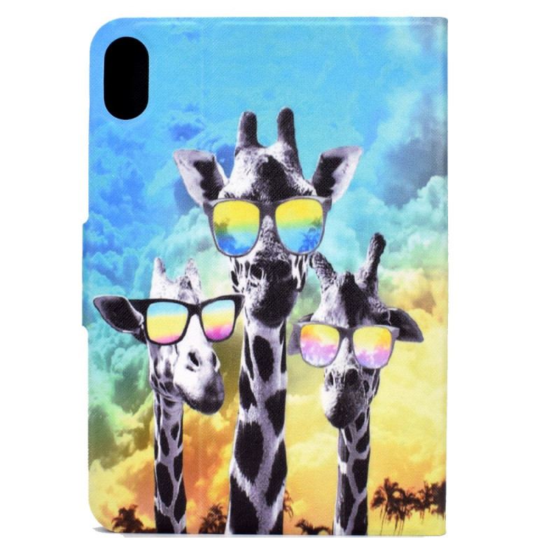 Capa Folio Para iPad Mini 6 (2021) Girafas Divertidas