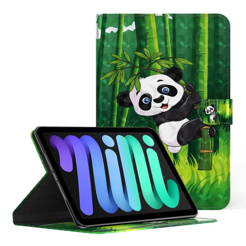 Capa Folio Para iPad Mini 6 (2021) Panda Ponto De Luz