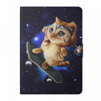 Capa Folio Para iPad Mini 6 (2021) Skate De Gato