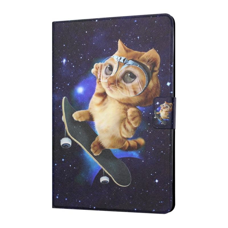 Capa Folio Para iPad Mini 6 (2021) Skate De Gato