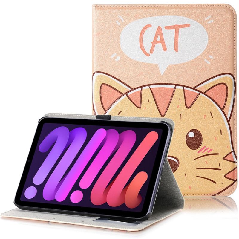 Capa Para iPad Mini 6 (2021) Gato De Desenho Animado