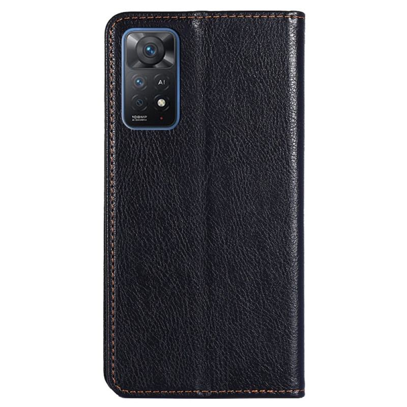 Capa De Celular Para Xiaomi Redmi Note 11 Pro / 11 Pro 5G Flip Costura De Couro Falso