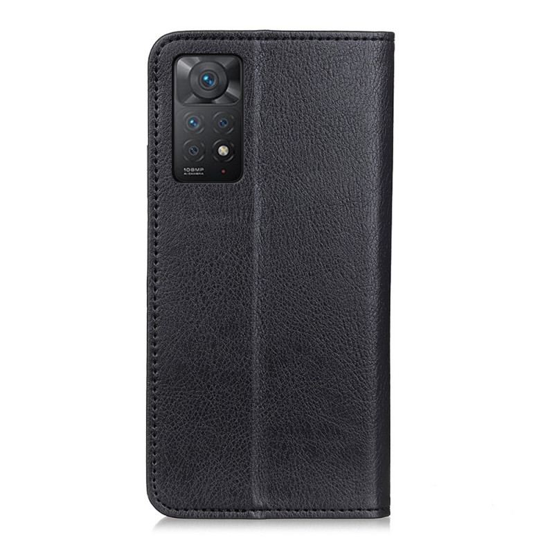 Capa De Celular Para Xiaomi Redmi Note 11 Pro / 11 Pro 5G Flip Couro Rachado De Lichia