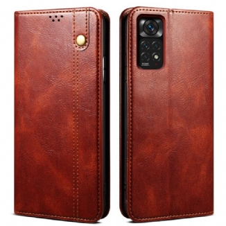 Capa De Celular Para Xiaomi Redmi Note 11 Pro / 11 Pro 5G Flip Couro Sintético Encerado