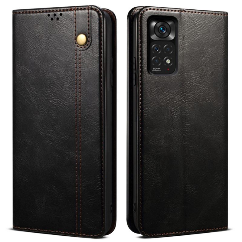 Capa De Celular Para Xiaomi Redmi Note 11 Pro / 11 Pro 5G Flip Couro Sintético Encerado