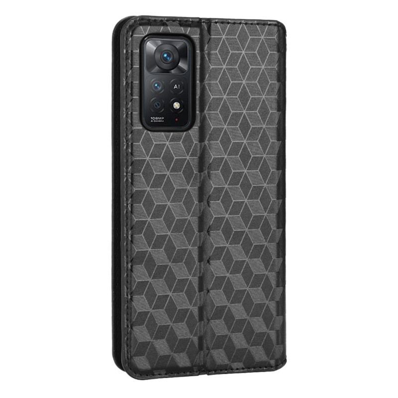 Capa De Celular Para Xiaomi Redmi Note 11 Pro / 11 Pro 5G Flip Efeito Couro Diamante 3d