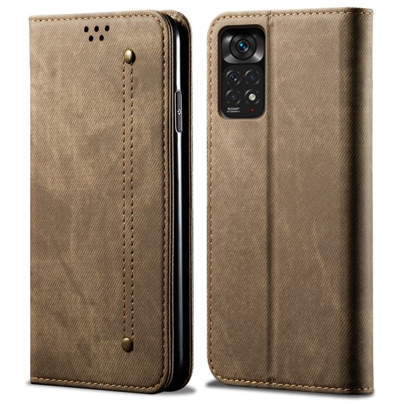 Capa De Celular Para Xiaomi Redmi Note 11 Pro / 11 Pro 5G Flip Tecido Jeans