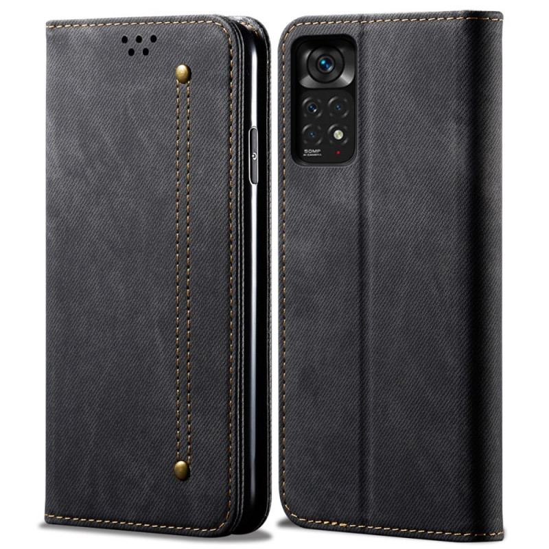 Capa De Celular Para Xiaomi Redmi Note 11 Pro / 11 Pro 5G Flip Tecido Jeans