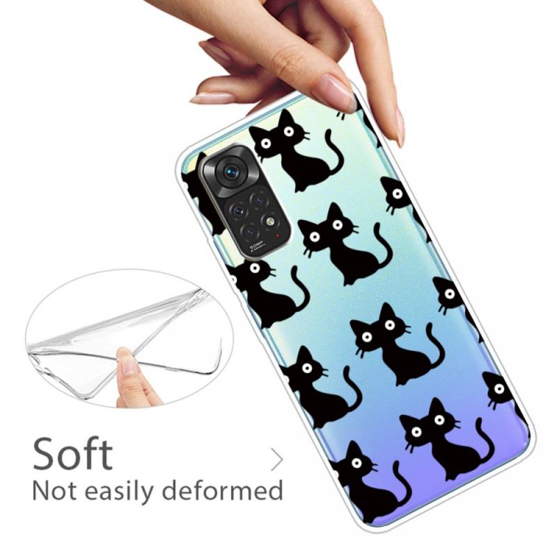 Capa De Celular Para Xiaomi Redmi Note 11 Pro / 11 Pro 5G Vários Gatos Pretos