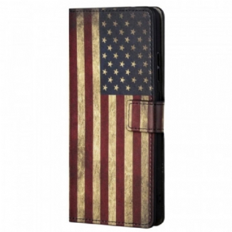 Capa De Couro Para Xiaomi Redmi Note 11 Pro / 11 Pro 5G Bandeira Dos Eua