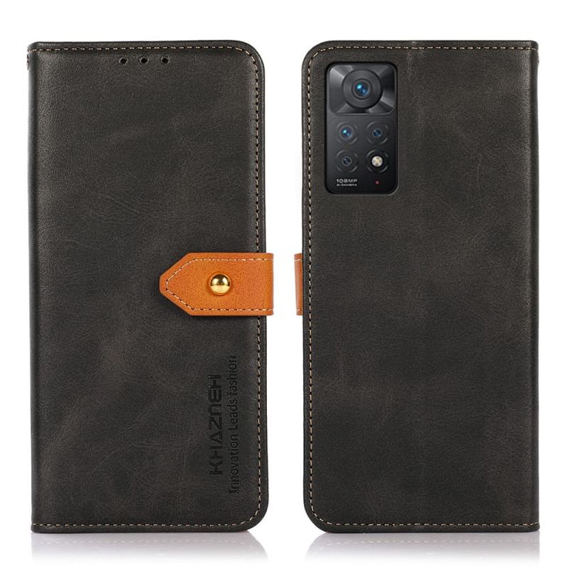 Capa De Couro Para Xiaomi Redmi Note 11 Pro / 11 Pro 5G Com Alça Khazneh