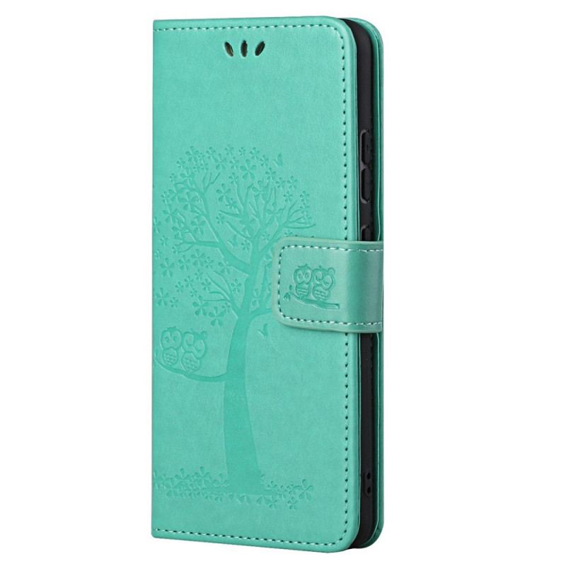 Capa De Couro Para Xiaomi Redmi Note 11 Pro / 11 Pro 5G De Cordão Tanga E Corujas