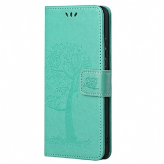 Capa De Couro Para Xiaomi Redmi Note 11 Pro / 11 Pro 5G De Cordão Tanga E Corujas