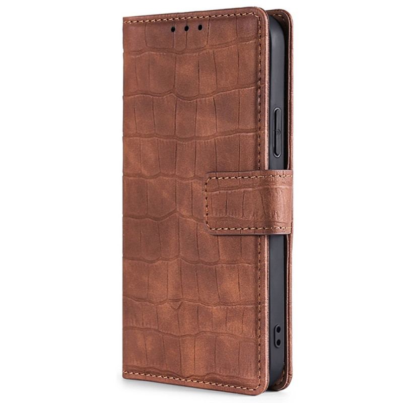 Capa De Couro Para Xiaomi Redmi Note 11 Pro / 11 Pro 5G Crocodilo Com Toque De Pele