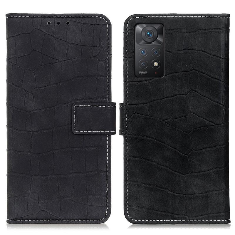 Capa De Couro Para Xiaomi Redmi Note 11 Pro / 11 Pro 5G Poder Do Crocodilo