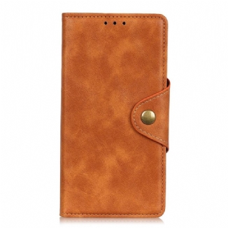 Capa Em Pele Para Xiaomi Redmi Note 11 Pro / 11 Pro 5G Botão De Couro Falso