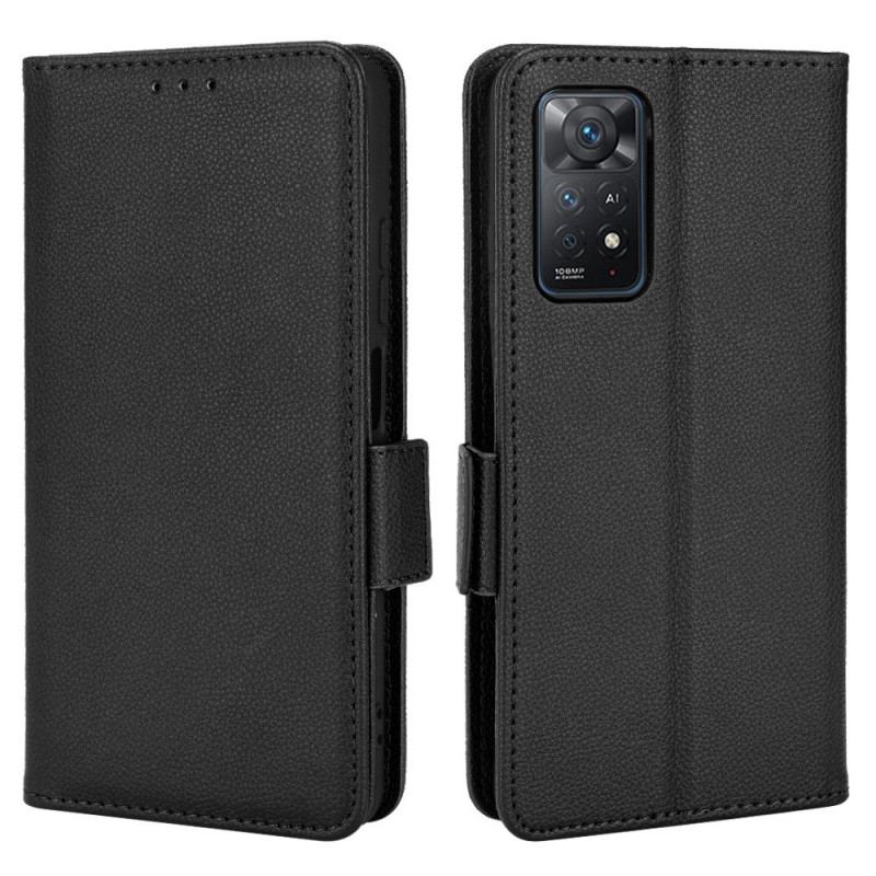 Capa Em Pele Para Xiaomi Redmi Note 11 Pro / 11 Pro 5G Couro Sintético De Lichia