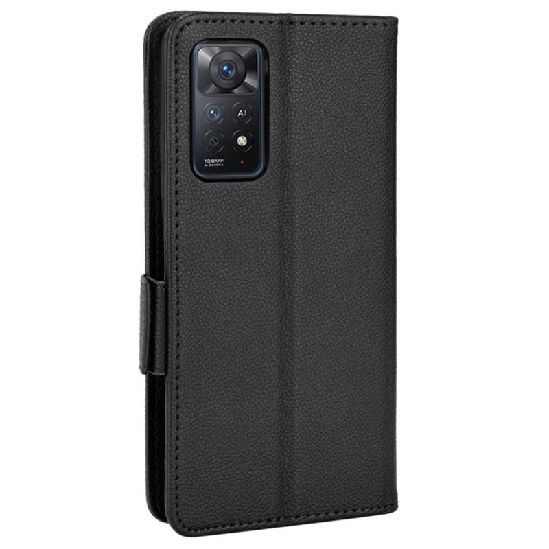 Capa Em Pele Para Xiaomi Redmi Note 11 Pro / 11 Pro 5G Couro Sintético De Lichia