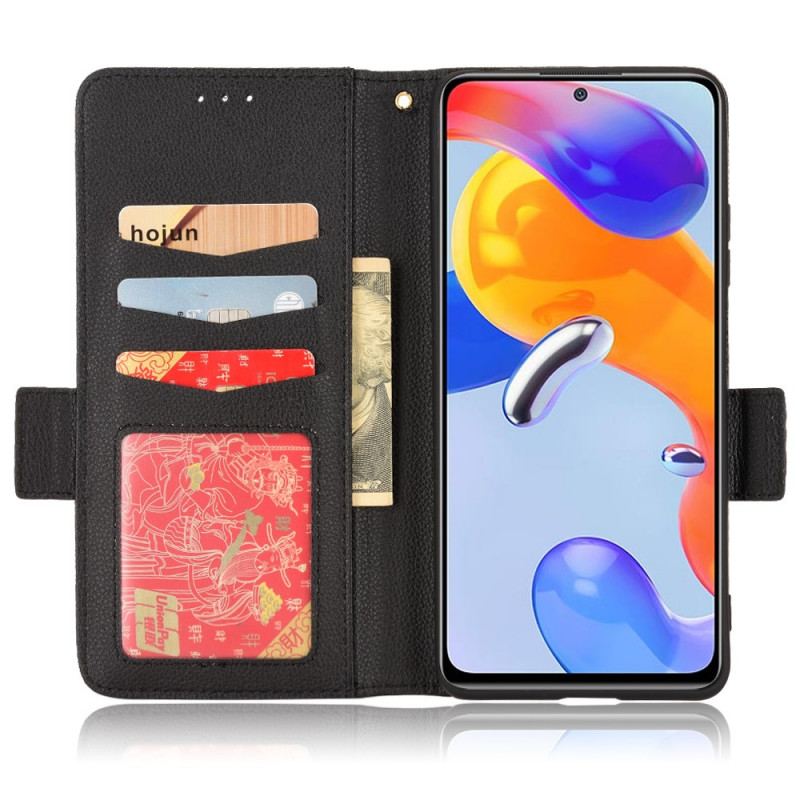 Capa Em Pele Para Xiaomi Redmi Note 11 Pro / 11 Pro 5G Couro Sintético De Lichia