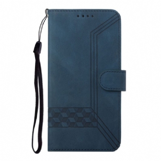 Capa Em Pele Para Xiaomi Redmi Note 11 Pro / 11 Pro 5G Efeito Couro Friso