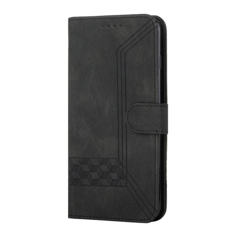 Capa Em Pele Para Xiaomi Redmi Note 11 Pro / 11 Pro 5G Efeito Couro Friso