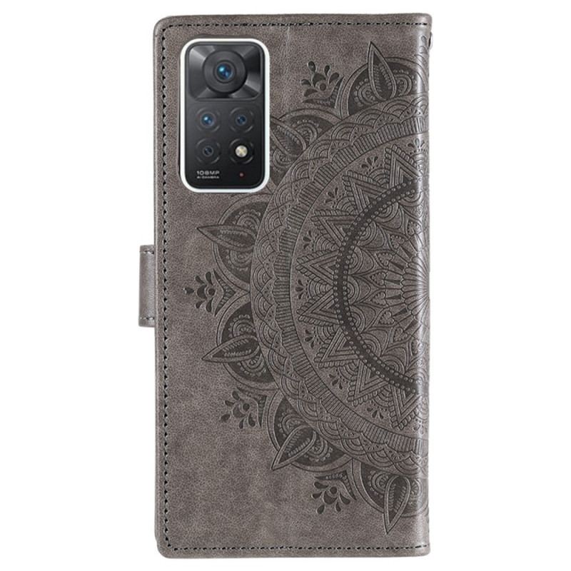 Capa Em Pele Para Xiaomi Redmi Note 11 Pro / 11 Pro 5G Mandala Do Sol