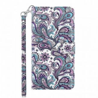 Capa Em Pele Para Xiaomi Redmi Note 11 Pro / 11 Pro 5G Paisley