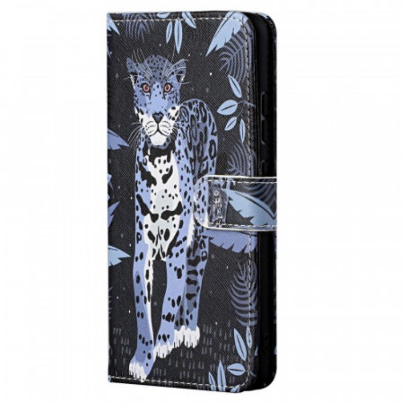 Capa Flip Para Xiaomi Redmi Note 11 Pro / 11 Pro 5G De Cordão Leopardo Strappy