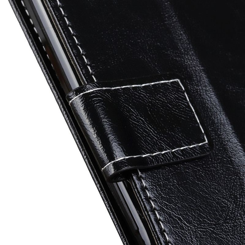 Capa Flip Para Xiaomi Redmi Note 11 Pro / 11 Pro 5G Costuras Brilhantes E Expostas