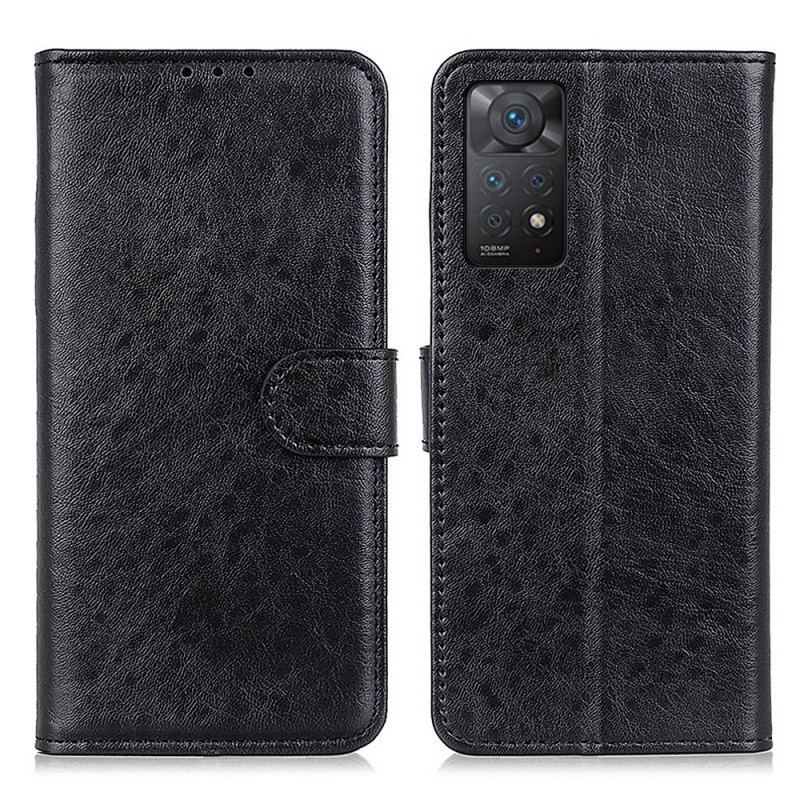 Capa Flip Para Xiaomi Redmi Note 11 Pro / 11 Pro 5G Couro Sintético Texturizado