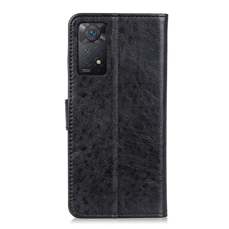 Capa Flip Para Xiaomi Redmi Note 11 Pro / 11 Pro 5G Couro Sintético Texturizado