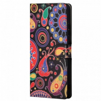 Capa Flip Para Xiaomi Redmi Note 11 Pro / 11 Pro 5G Desenhos Da Galáxia