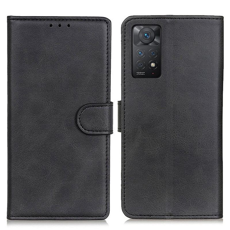 Capa Flip Para Xiaomi Redmi Note 11 Pro / 11 Pro 5G Efeito De Couro Fosco Retrô