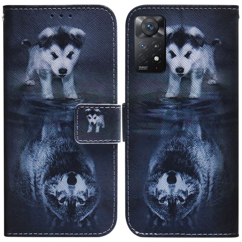 Capa Flip Para Xiaomi Redmi Note 11 Pro / 11 Pro 5G Ernesto O Lobo