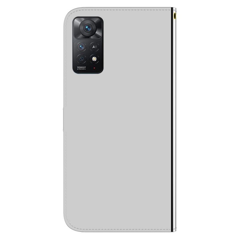 Capa Flip Para Xiaomi Redmi Note 11 Pro / 11 Pro 5G Capa De Espelho De Couro Sintético