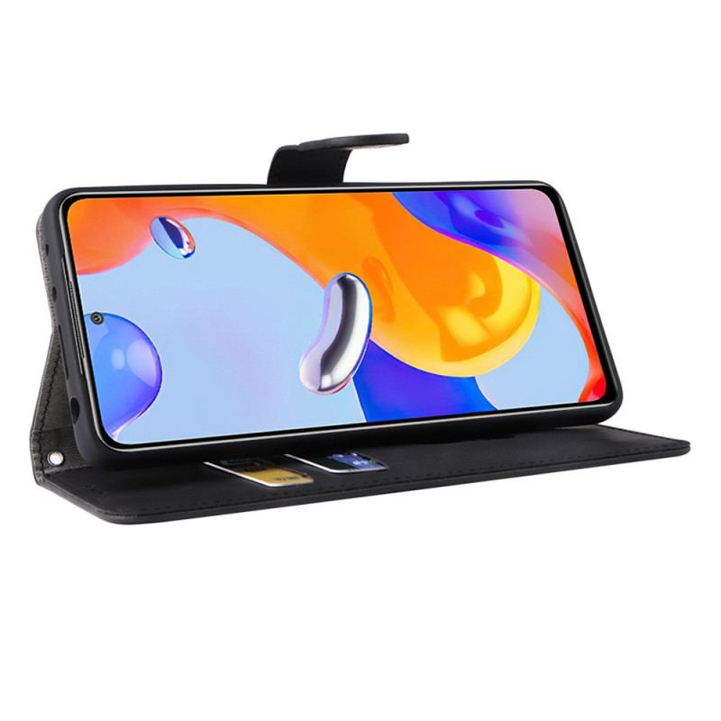 Capa Flip Para Xiaomi Redmi Note 11 Pro / 11 Pro 5G Estilo Alta Costura De Couro