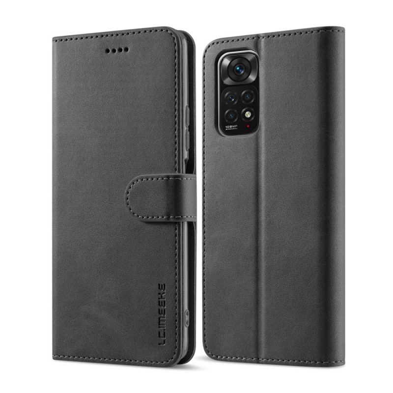 Capa Flip Para Xiaomi Redmi Note 11 Pro / 11 Pro 5G Lc.imeeke Efeito Couro