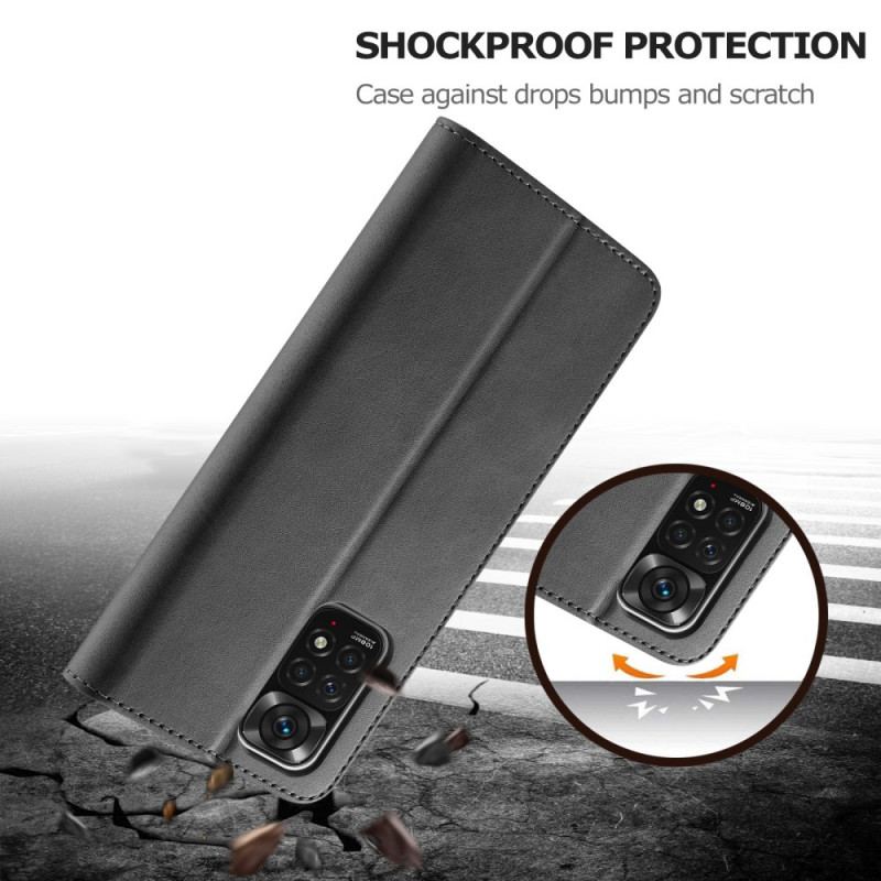 Capa Flip Para Xiaomi Redmi Note 11 Pro / 11 Pro 5G Lc.imeeke Efeito Couro