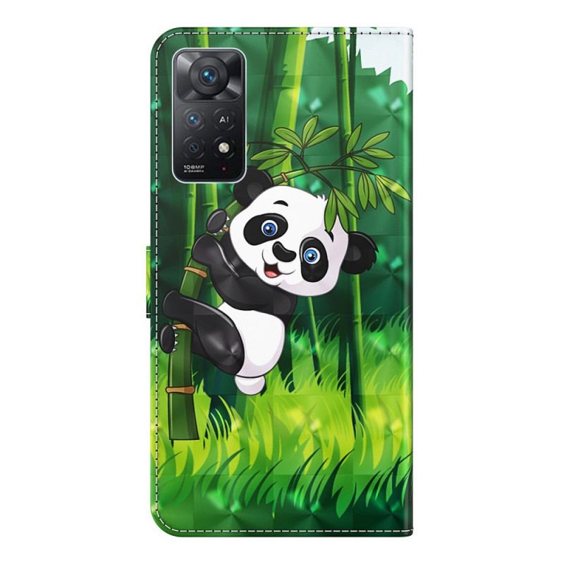 Capa Flip Para Xiaomi Redmi Note 11 Pro / 11 Pro 5G Panda E Bambu