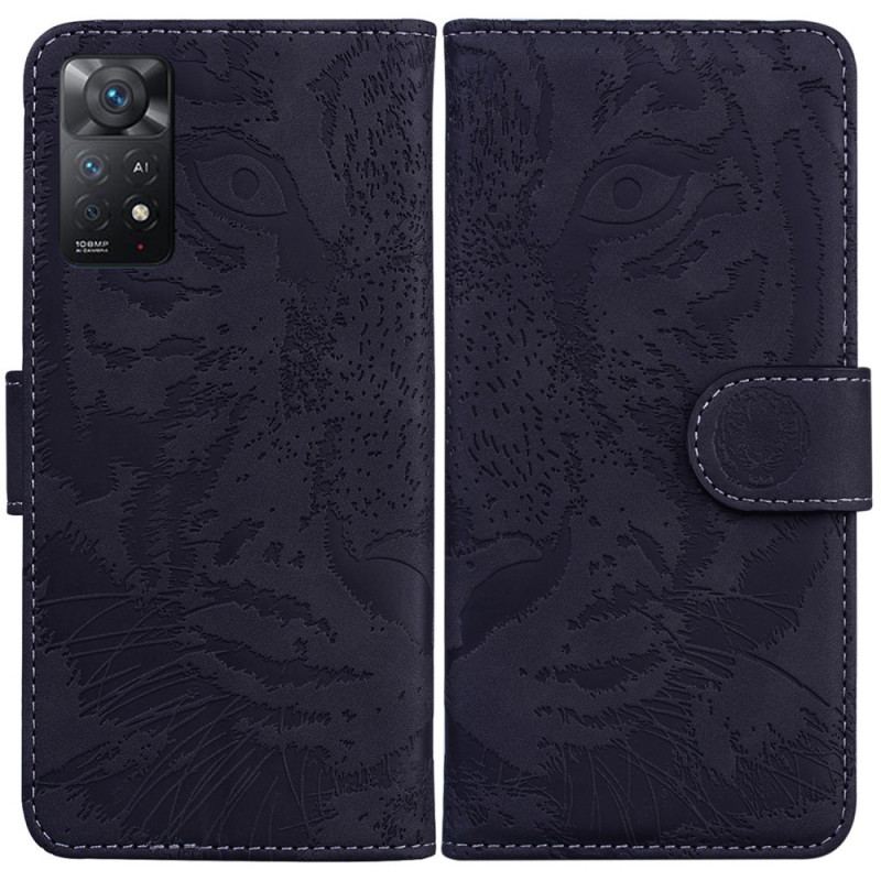 Capa Flip Para Xiaomi Redmi Note 11 Pro / 11 Pro 5G Pegada De Tigre