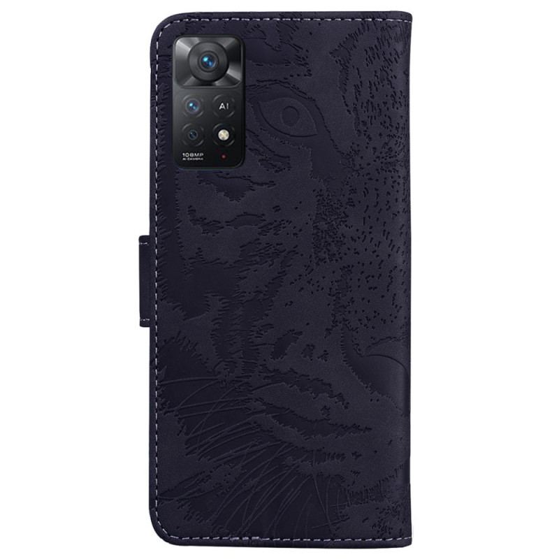 Capa Flip Para Xiaomi Redmi Note 11 Pro / 11 Pro 5G Pegada De Tigre