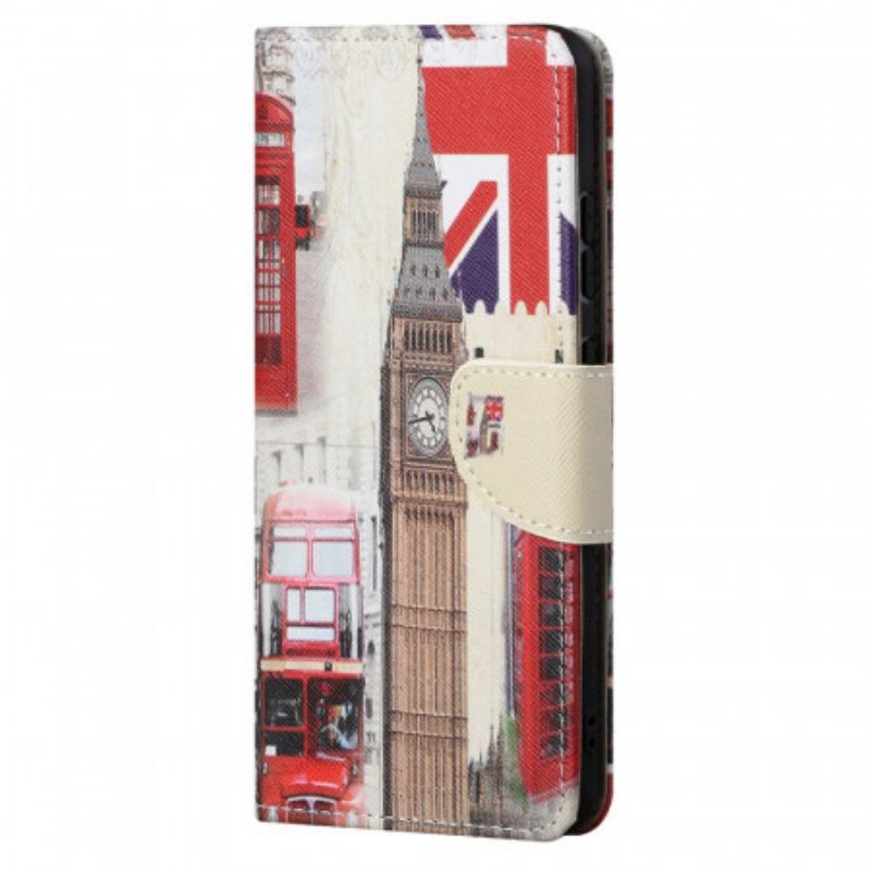 Capa Flip Para Xiaomi Redmi Note 11 Pro / 11 Pro 5G Vida Em Londres